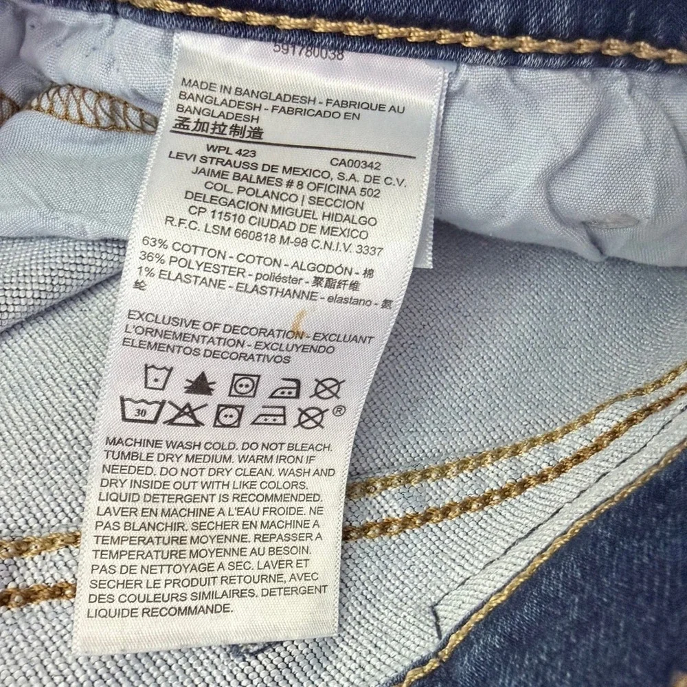 Signature by Levi Strauss Mens S37 Slim Fit‎ Blue Wash Denim Jeans Size 40x30
